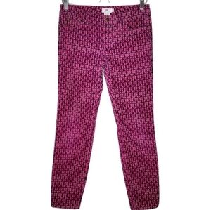 VINEYARD VINES Ankle Pants Anchors Pink Corduroy Straight Coastal Women 0 Cotton